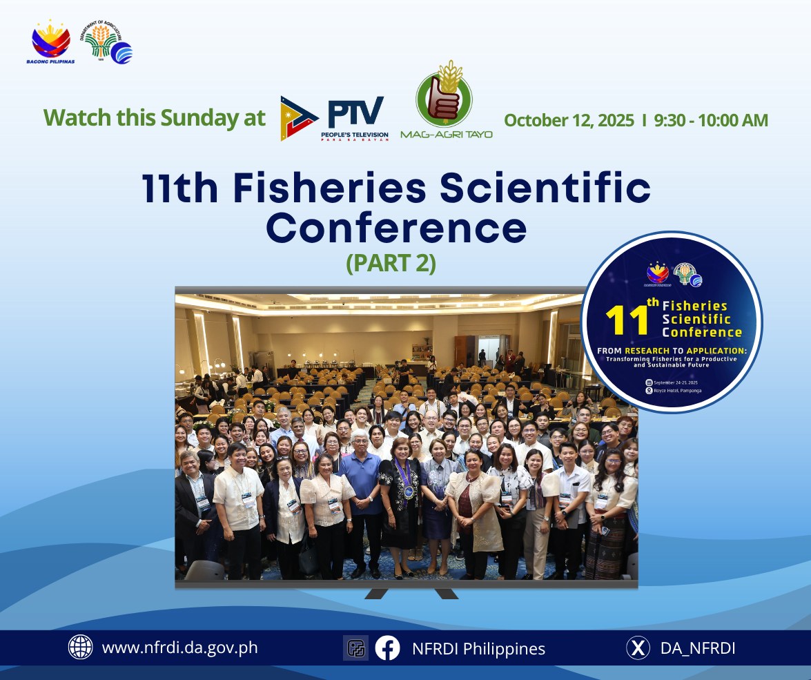 11th Fisheries Scientific Conference Highlights Set for October 12 on PTV4.