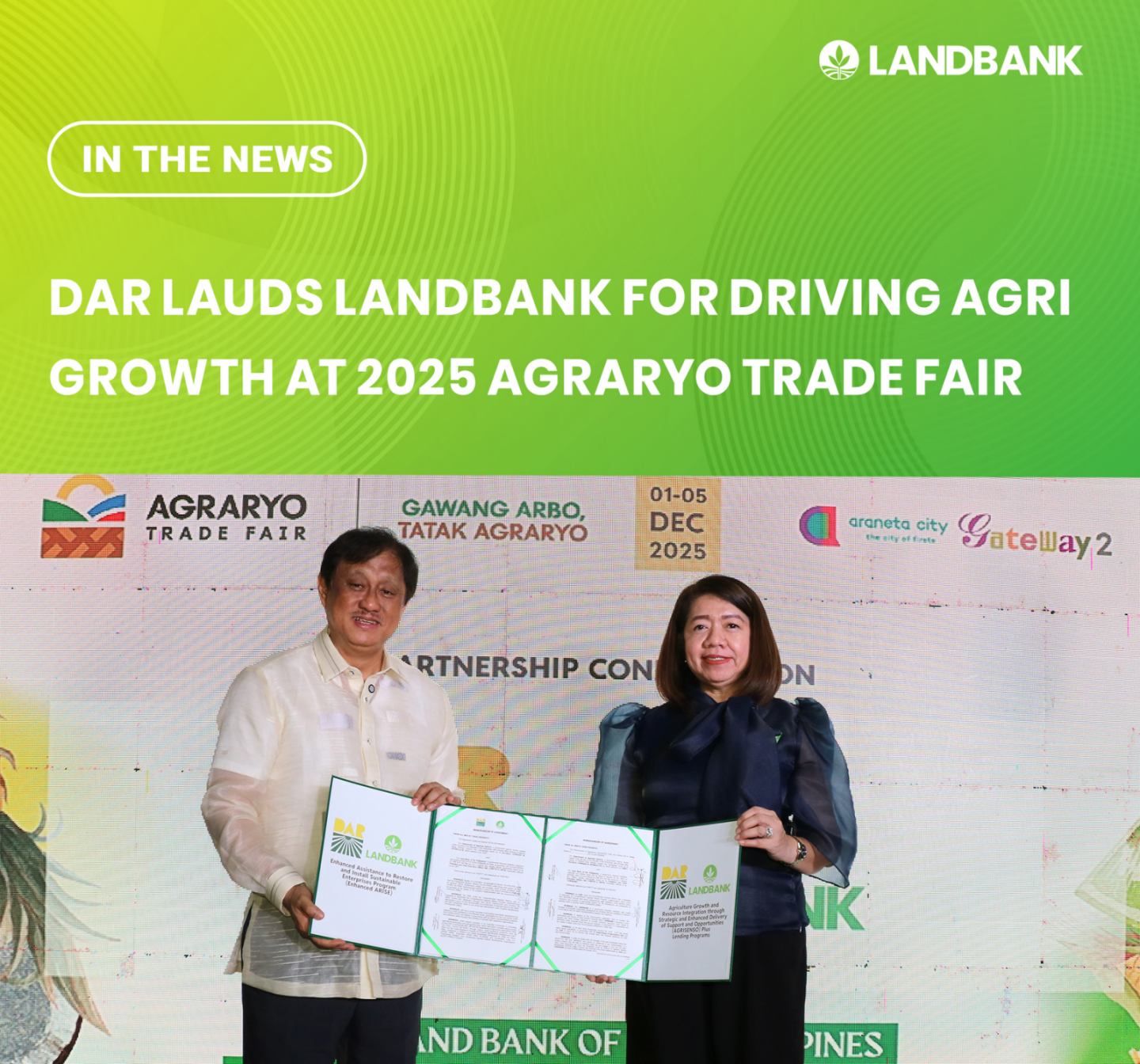 DAR Praises LANDBANK Support at Agraryo Fair 2025.